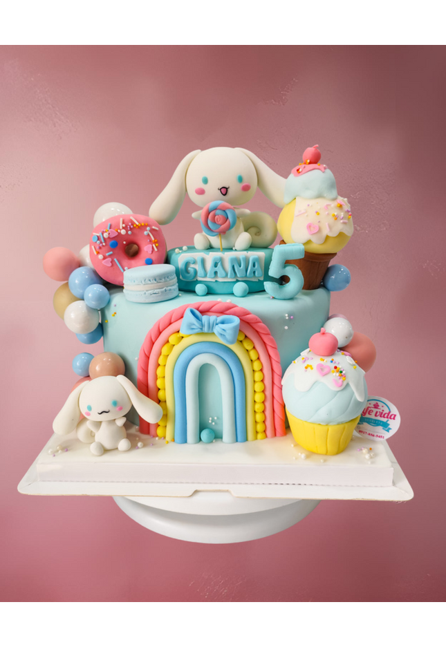 Cinamoroll Rainbow Birthday Cake