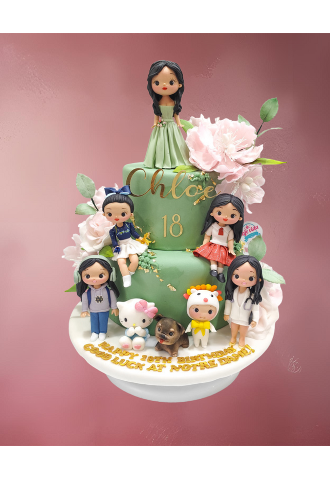 2-Tier Grand Debut Cake with friends and family