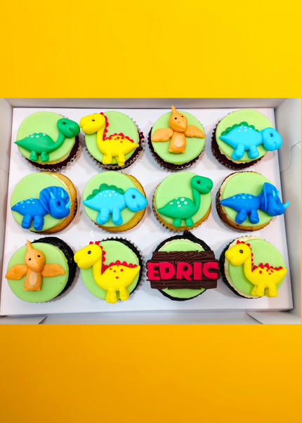 Dinosaur Cupcake Set (12 pieces)