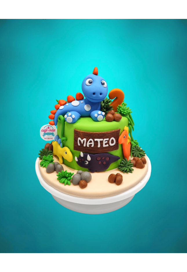 Playful Dinosaur Birthday Cake