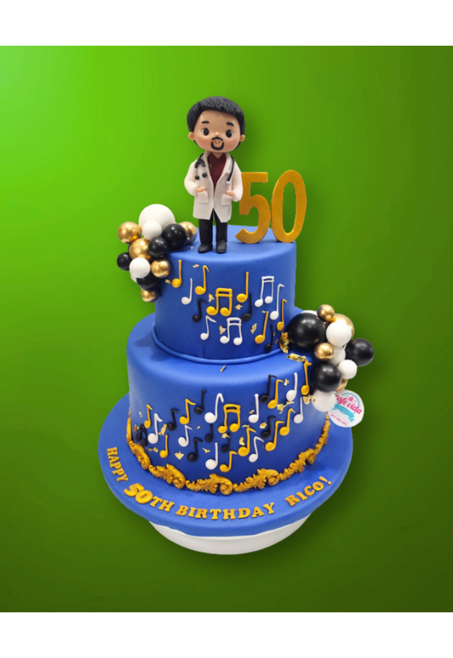 2-Tier Doctor Birthday Cake