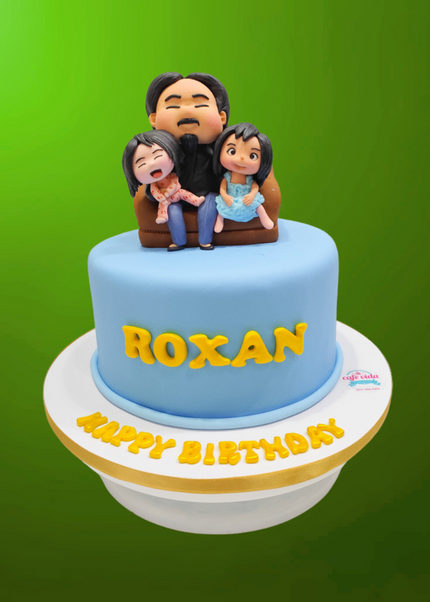 Father and Daughters Birthday Cake
