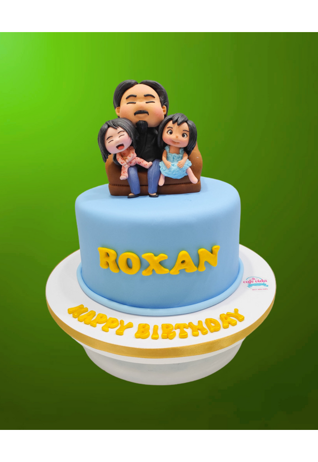 Father and Daughters Birthday Cake