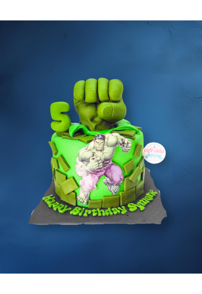 Hulk Smash Cake