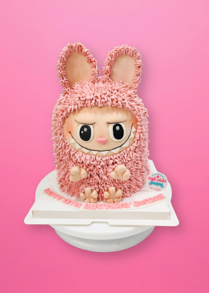 Labubu Buttercream Birthday Cake