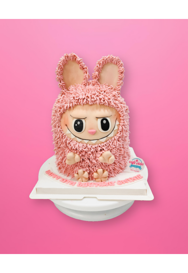 Labubu Buttercream Birthday Cake