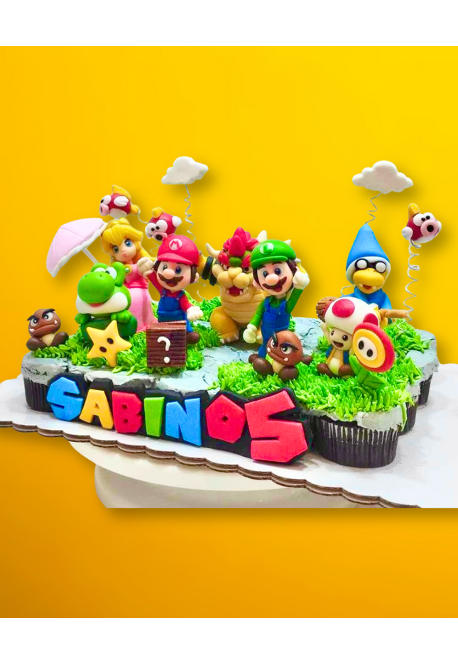 Super Mario Cupcake Pull-Apart (20 pieces)