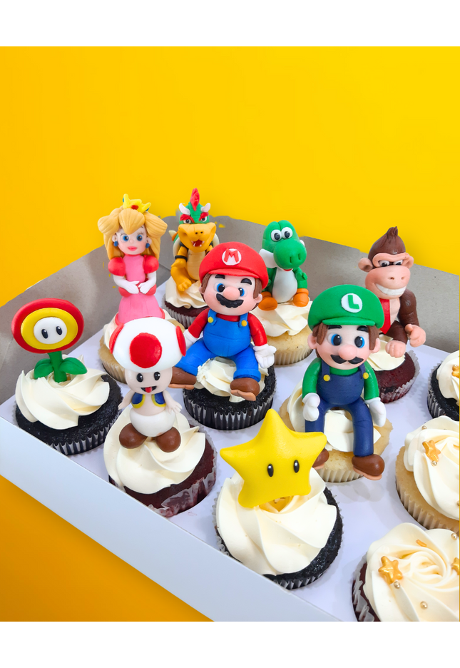 Super Mario Cupcakes (2D and 3D sets)