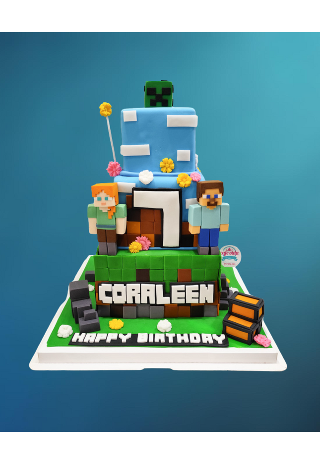 3-Tier Minecraft Cake