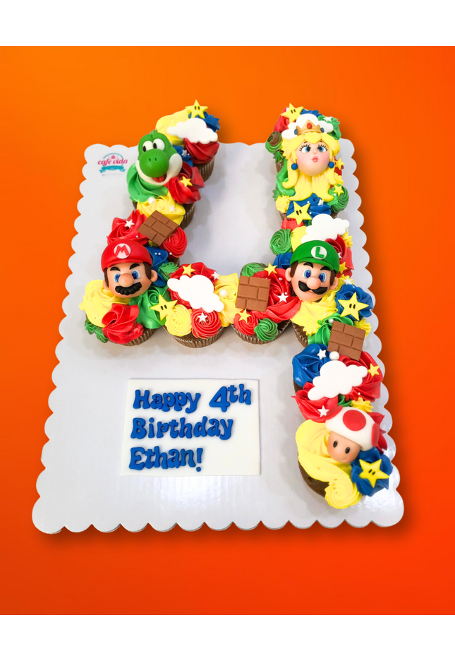 Mario Monogram Cake