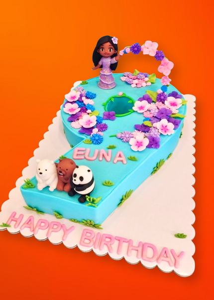 Moana Monogram Cake