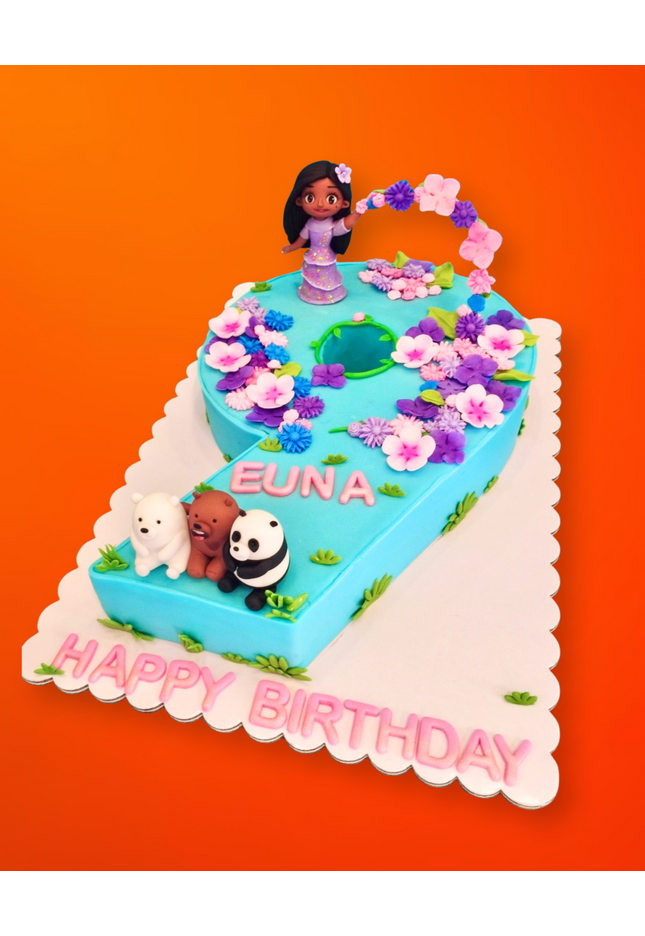 Moana Monogram Cake