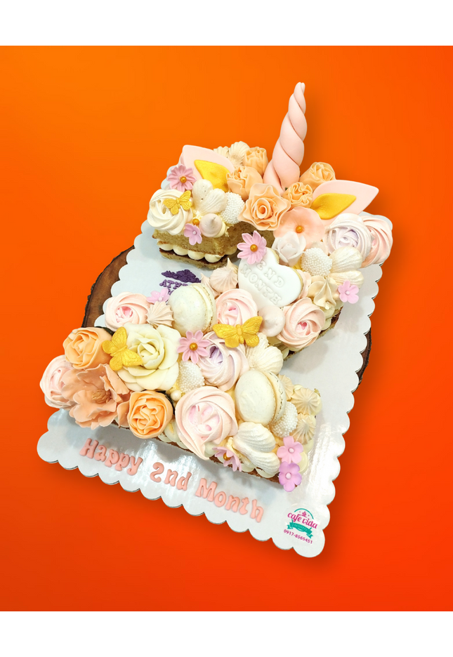 Unicorn Monogram Cake