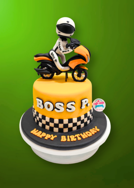 Motorcycle Rider Cake