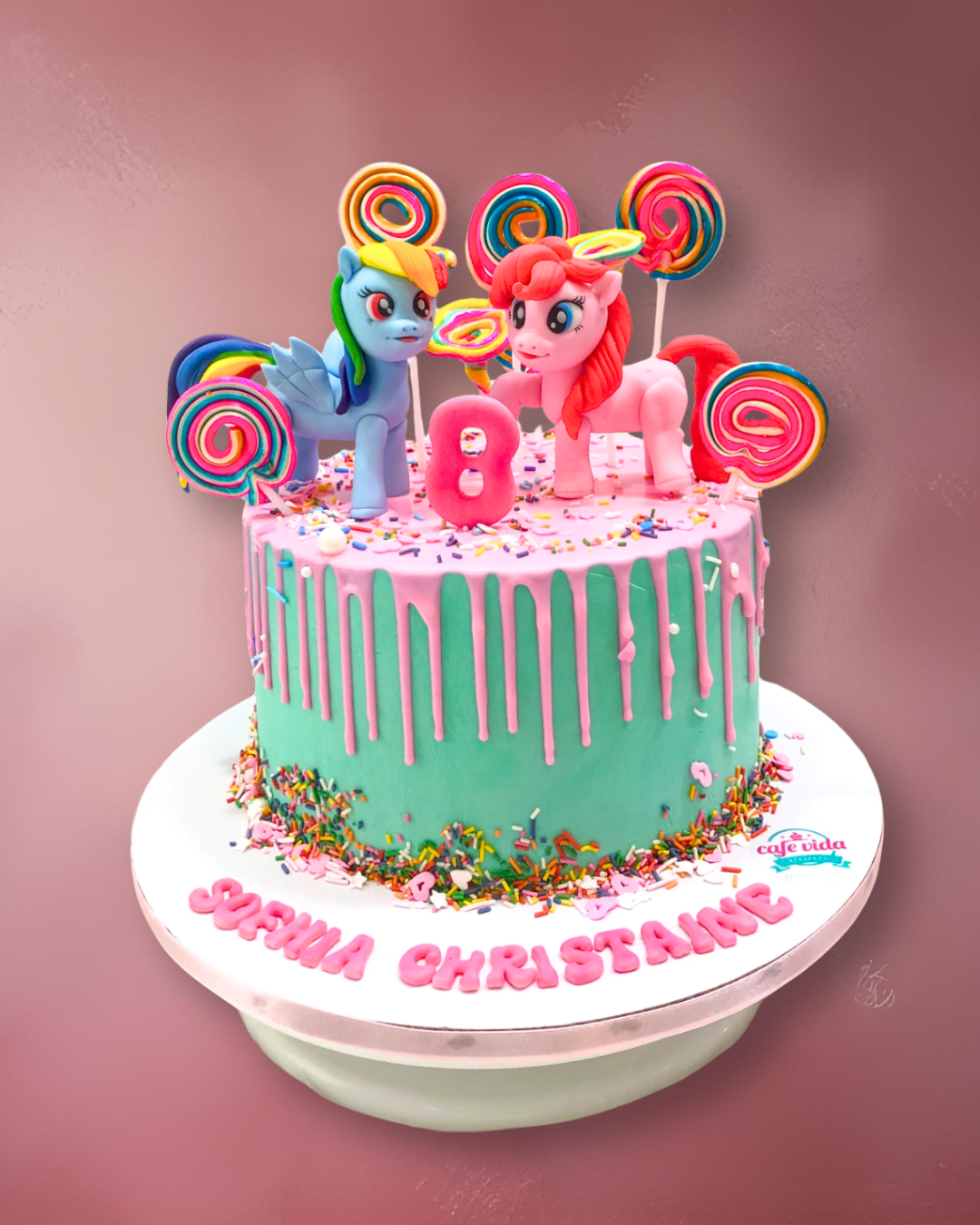 Mlp Cake Base My Little Pony and Friends Cake – Cafe Vida Custom Cakes