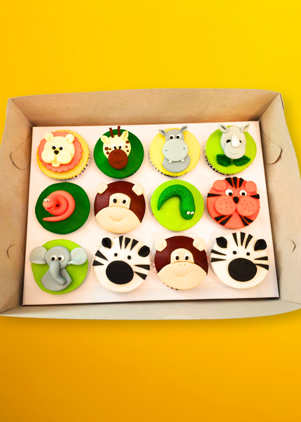 Safari Friends Cupcake Set (12 pieces)