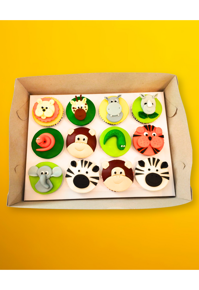Safari Friends Cupcake Set (12 pieces)