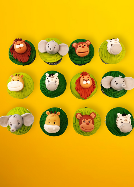 Safari Friends Cupcake Set (12 pieces)