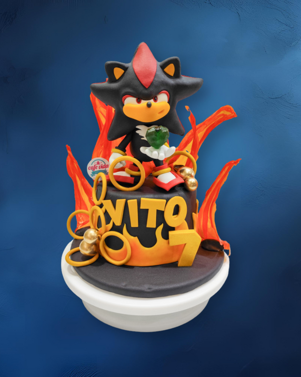 Shadow Sonic Cake – Cafe Vida Custom Cakes