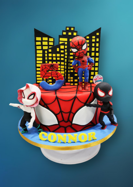 Superhero Themed Birthday Cake
