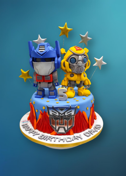 Transformers Themed Birthday Cake