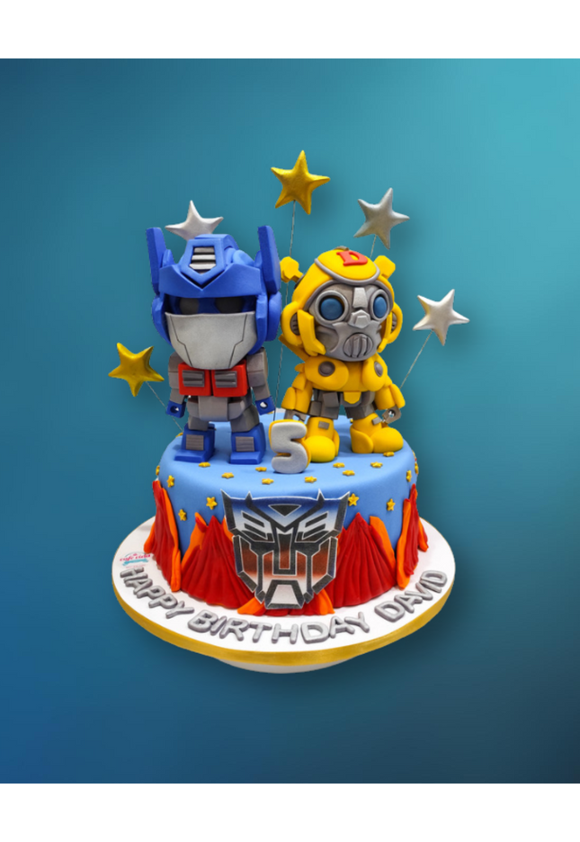 Transformers Themed Birthday Cake