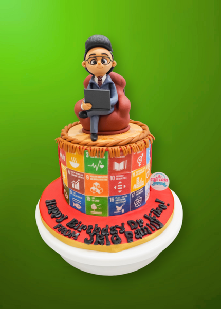 Work Celebration Fondant Cake